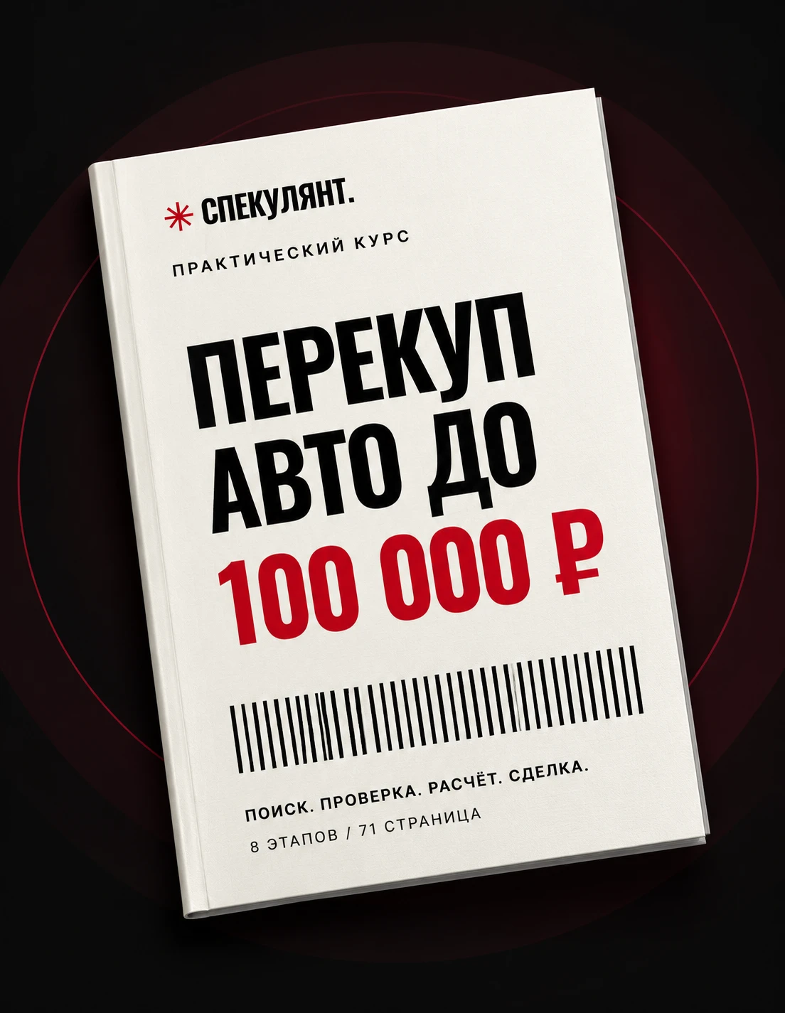 Обложка обучения «Перекуп авто до 100 000 ₽» — 8 этапов, 71 страница